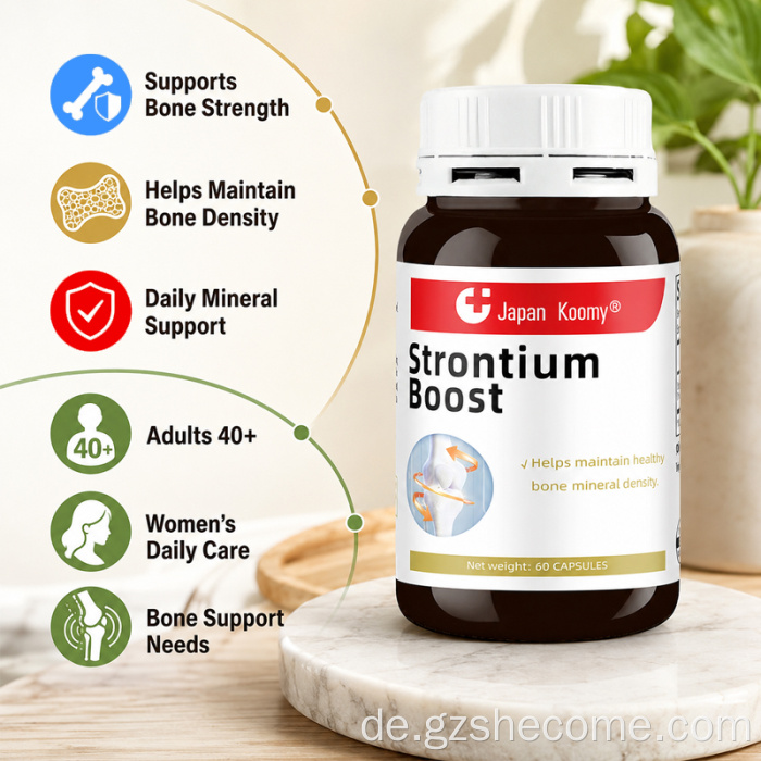 Shecome Strontium Boost Capsule Knochendichte-Mineralunterstützung